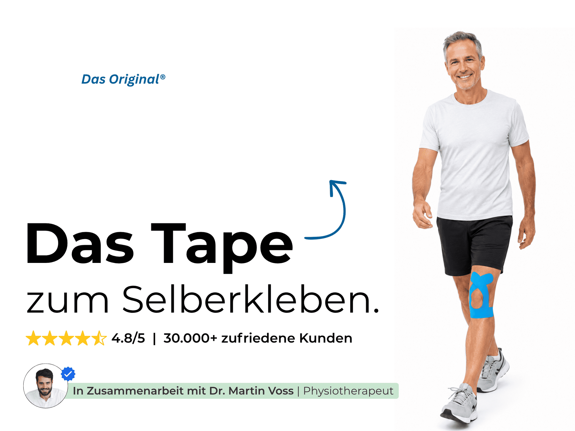 Person mit Gelenova Tape